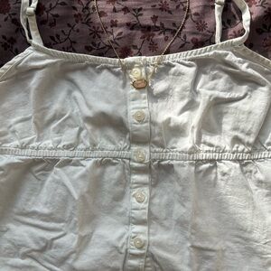 Brandy Melville Chic White Smocked Skirt